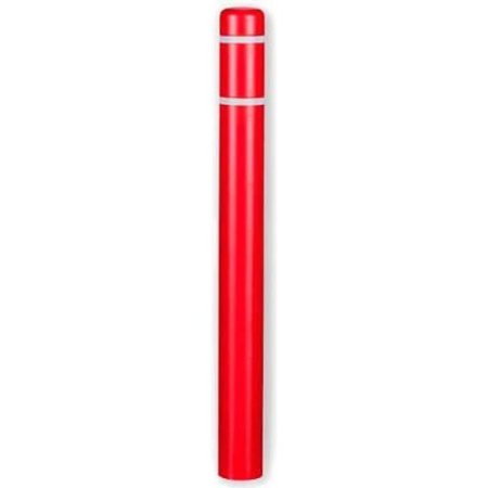 POST GUARD Post Guard¬Æ Bollard Cover, 4-1/2"Dia. X 52"H, Red W/White Tape CL1385P